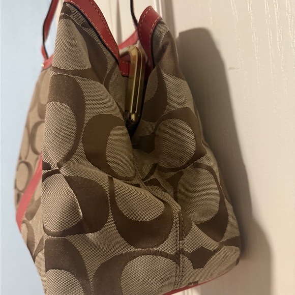 COACH SIGNATURE CANVAS TOTE BAG, #F19190 - Picture 6 of 15